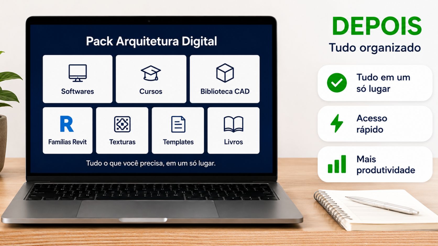 Pack Arquitetura Digital organizado