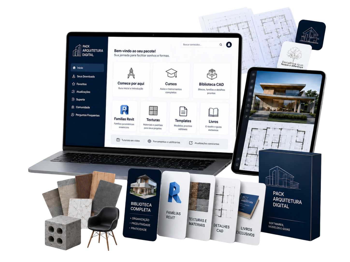 Mockup do Pack Arquitetura Digital