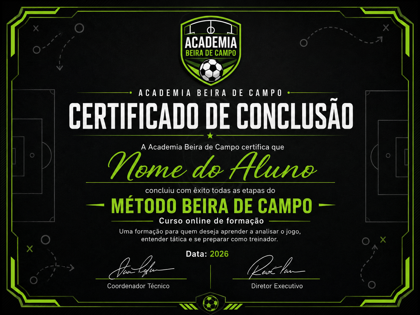 Certificado de Conclusão Academia Beira de Campo