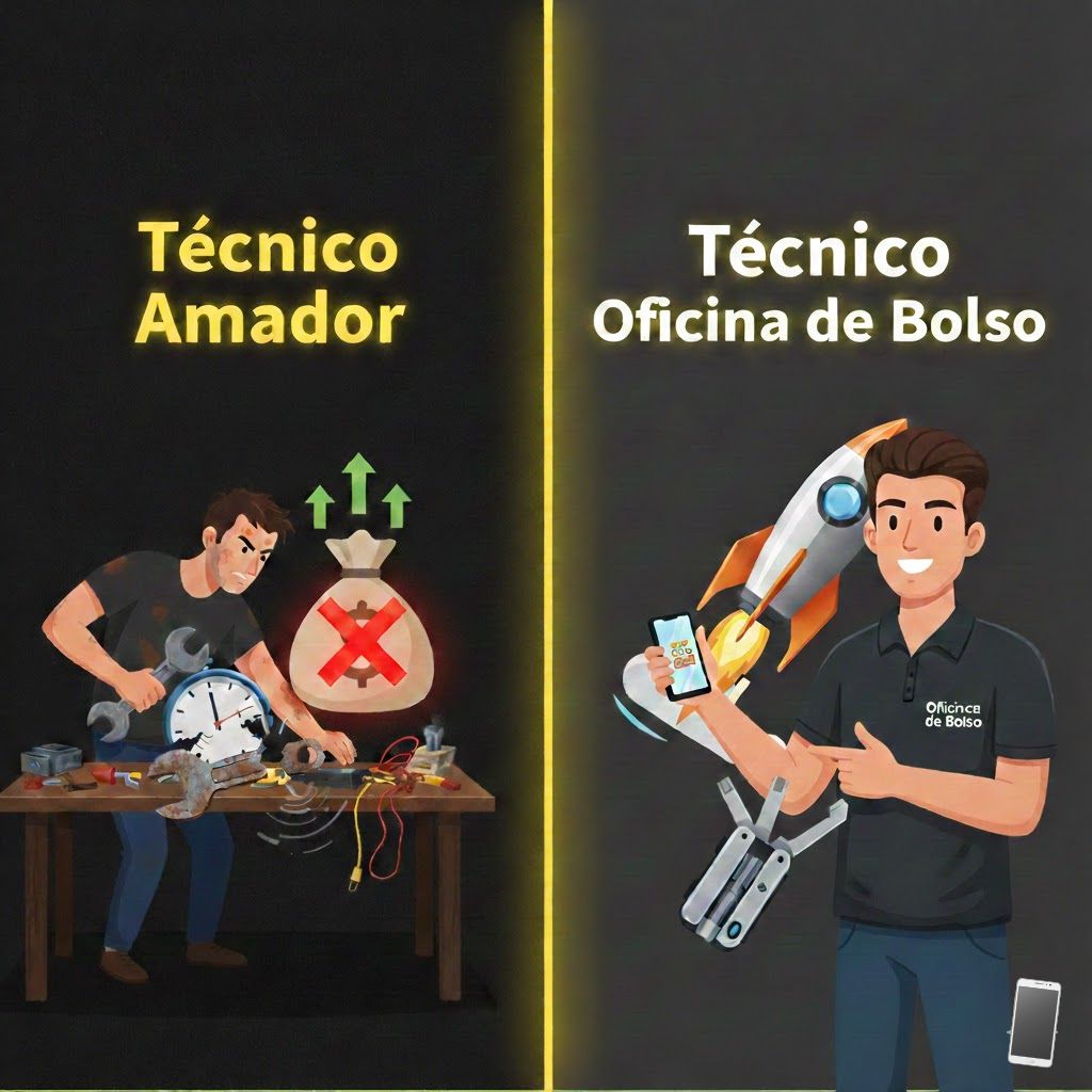 Comparação Técnico Amador vs Oficina de Bolso