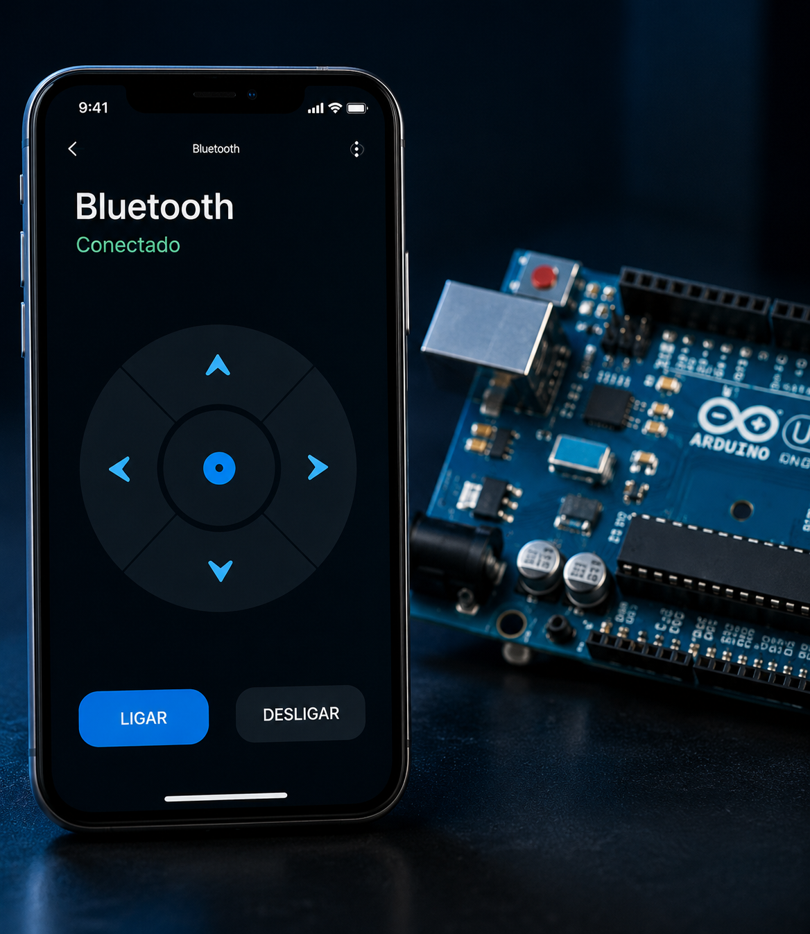 Controle por Arduino e Bluetooth